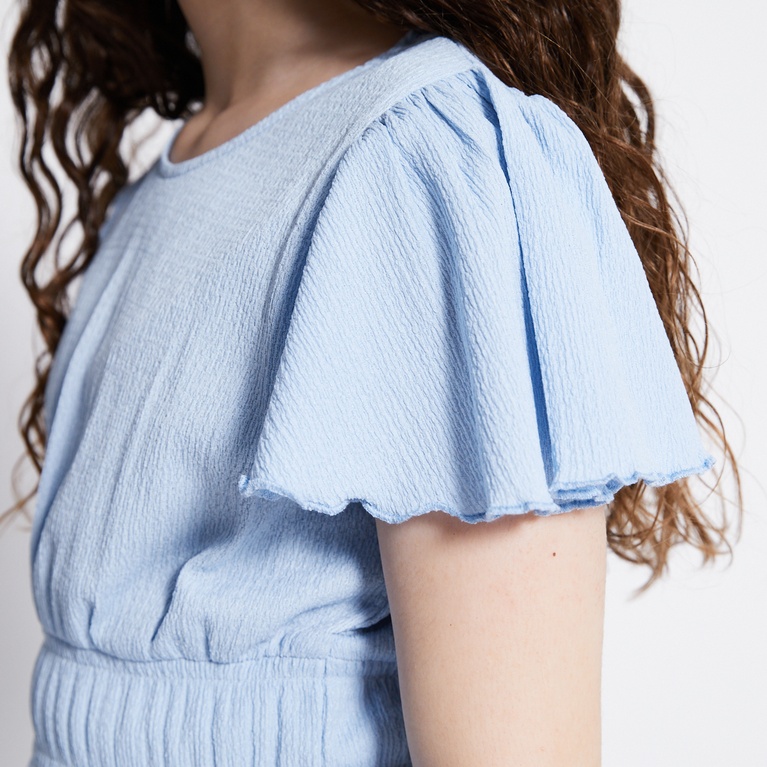 Smock frill dress "Helena" Blue